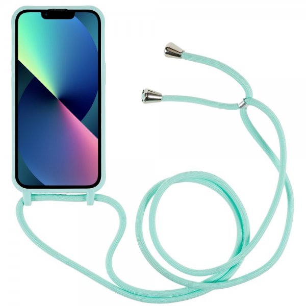 iPhone 14 Plus -kuori olkahihnalla, vihreä
