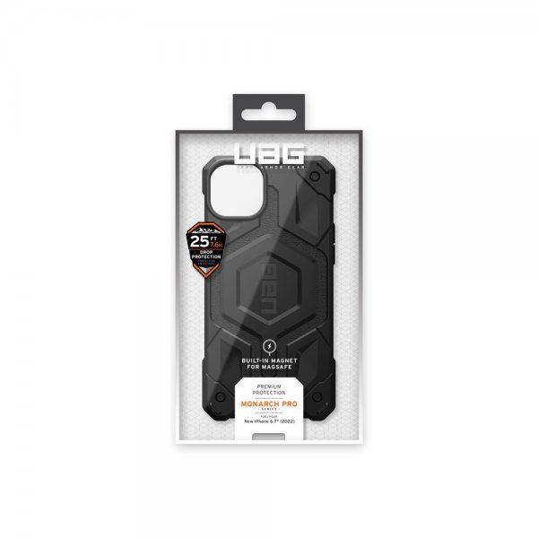 Urban Armor Gear (UAG) iPhone 14 Plus -suojakuori, Monarch Pro MagSafe, musta