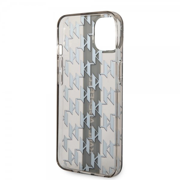 Karl Lagerfeld iPhone 14 Plus -suojakuori Monogram Vertical Stripe Musta