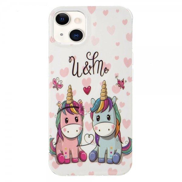 iPhone 14 Plus -kuori, jossa kuvio U & Me