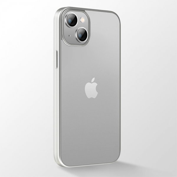 X-Level iPhone 14 Plus -suojakuori, Nature Color Series, hopea
