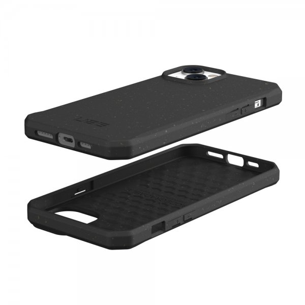 Urban Armor Gear (UAG) iPhone 14 Plus -kuori, Outback Biodegradable Cover, musta