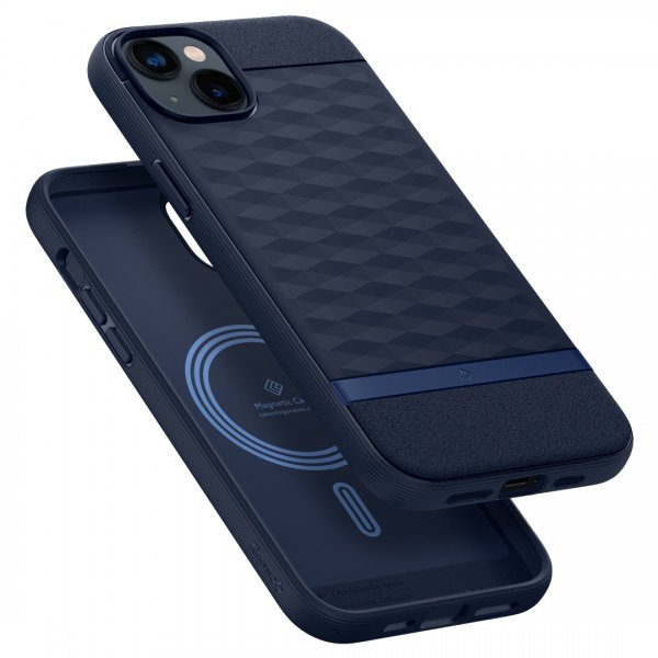 Caseology iPhone 14 Plus -suojakuori, Parallax Mag, Midnight Blue