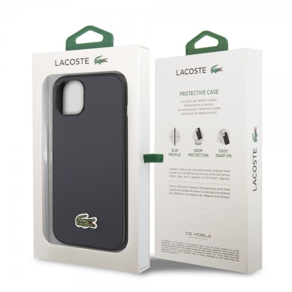 Lacoste iPhone 14 Plus -kuori Petit Pique Logo sininen