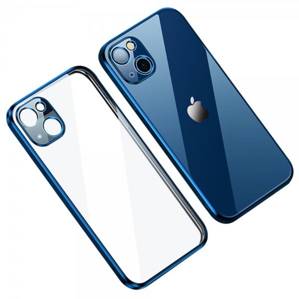 Sulada iPhone 14 Plus -kuori, pinnoitetut reunat, sininen