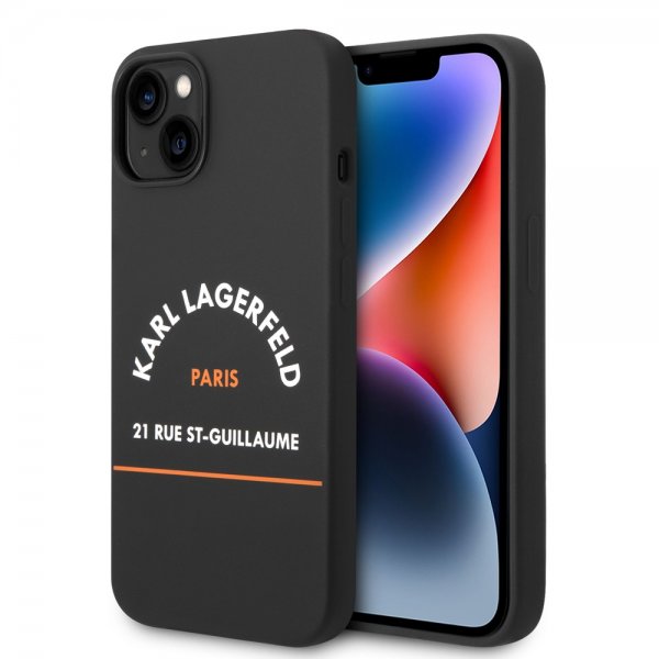 Karl Lagerfeld iPhone 14 Plus Suojakuori Rue St Guillaume Musta