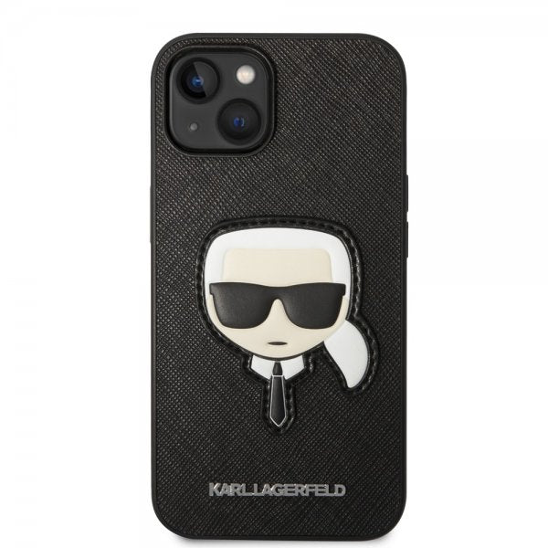 Karl Lagerfeld iPhone 14 Plus Saffiano Karl Musta kuori