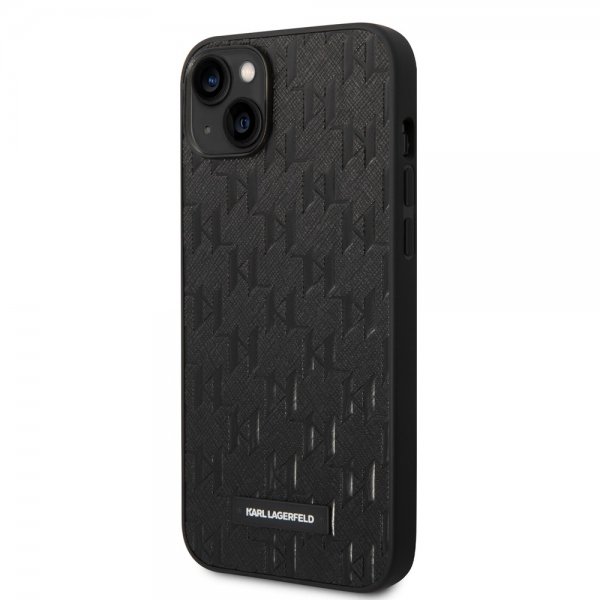 Karl Lagerfeld iPhone 14 Plus Saffiano Monogram Musta Kuori