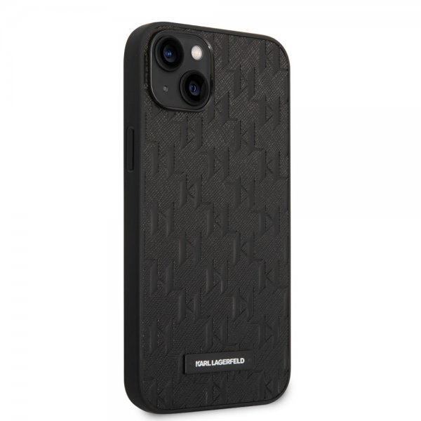 Karl Lagerfeld iPhone 14 Plus Saffiano Monogram Musta Kuori