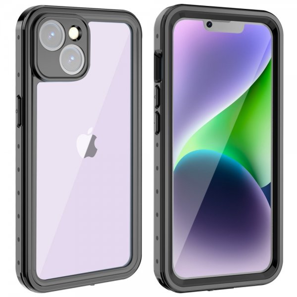 Redpepper iPhone 14 Plus -kuori vedenkestävä IP68 musta