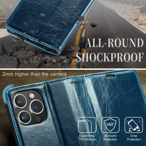 CaseMe iPhone 14 Pro -suojakuori, 003-sarja, petrolinsininen