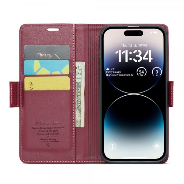 CaseMe iPhone 14 Pro -suojakuori 023 Series Punainen