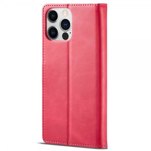 Lc.Imeeke iPhone 14 Pro -suojakuori korttipaikalla ja jalustatoiminnolla, magenta
