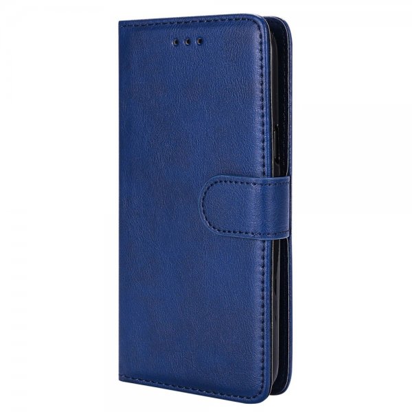 iPhone 14 Pro -kotelo irrotettavalla KT Leather Series-3 -nahkakuorella, sininen