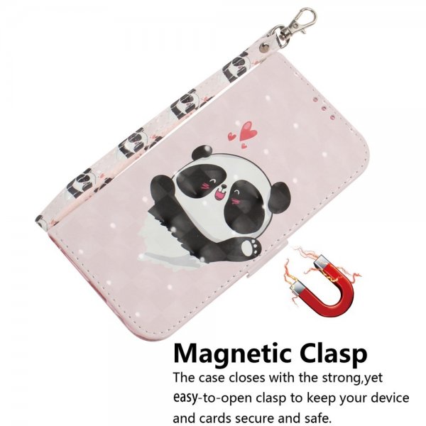 iPhone 14 Pro Kuori Kuviolla Panda Sydämet