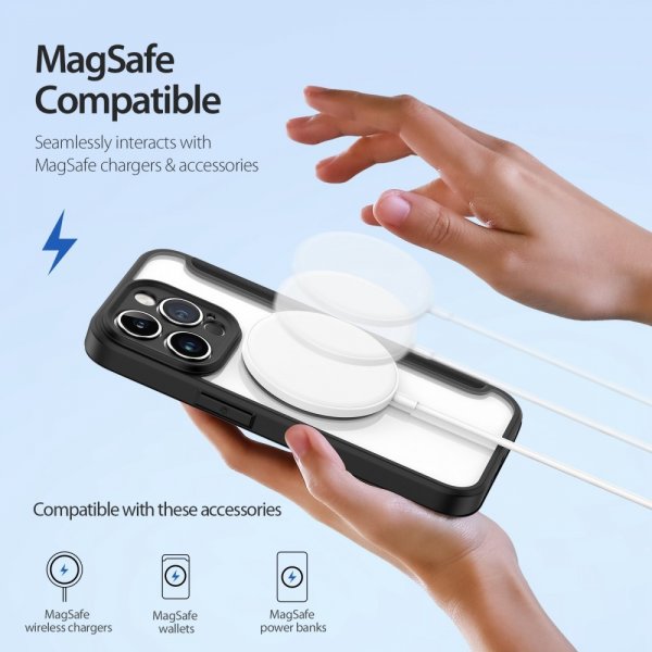 Dux Ducis iPhone 14 Pro -kotelo, Skin X Pro Series MagSafe, musta
