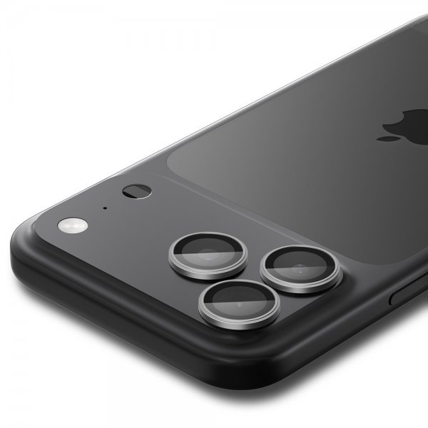 Spigen iPhone 14/15/16/17 Pro & Pro Max kameran suoja GLAS.tR EZ Fit Optik Pro 2-pakkaus Harmaa