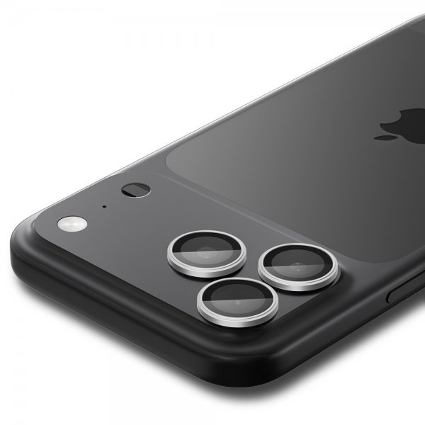 Spigen iPhone 14/15/16/17 Pro & Pro Max kameran suojalasi GLAS.tR EZ Fit Optik Pro 2-pakkaus hopea