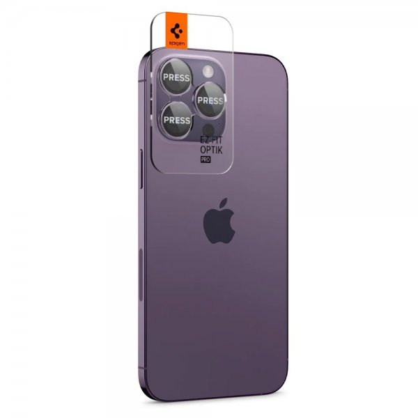 Spigen iPhone 14 Pro/iPhone 14 Pro Max -kameran suoja GLAS.tR EZ Fit Optik Pro Deep Purple 2 kpl