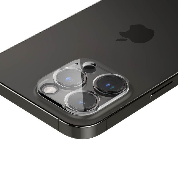 Spigen iPhone 14 Pro/14 Pro Max/15 Pro/15 Pro Max/16 Pro/16 Pro Max kamerans linssuojaus lasi.tR Optik 2-pack Crystal Clear