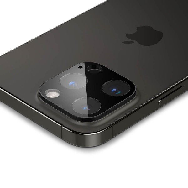 Spigen iPhone 14/15/16 Pro & Pro Max -kameran suojalasi Glas.tR Optik, 2 kpl, musta