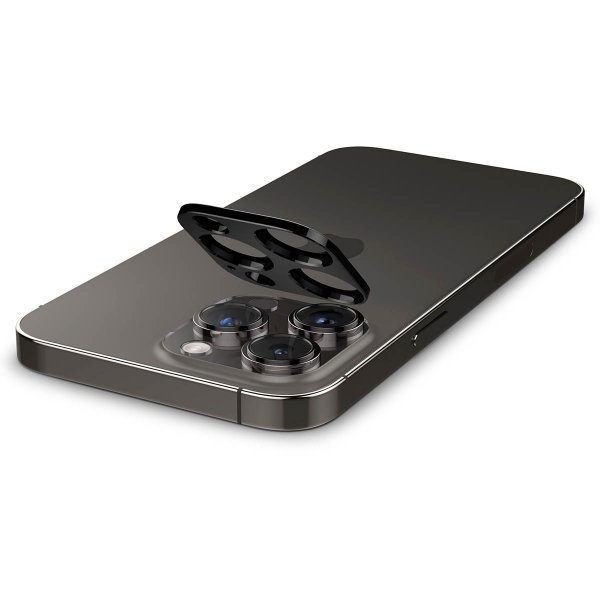 Spigen iPhone 14/15/16 Pro & Pro Max -kameran suojalasi Glas.tR Optik, 2 kpl, musta
