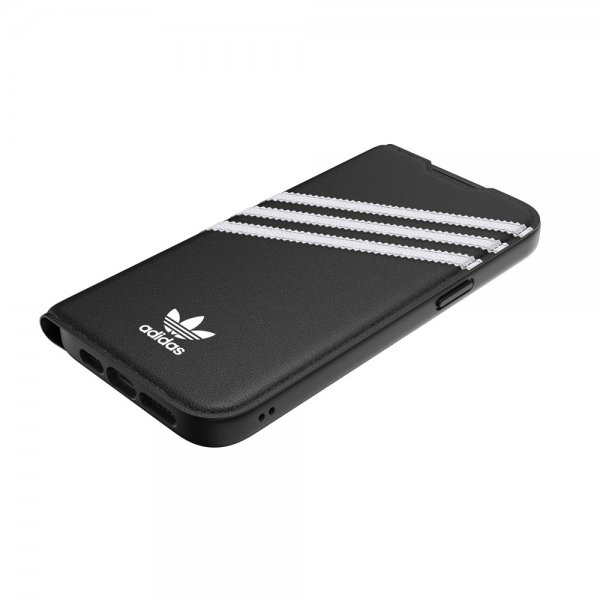 Adidas iPhone 14 Pro Max -kotelo 3 Stripes Booklet Case Musta Valkoinen