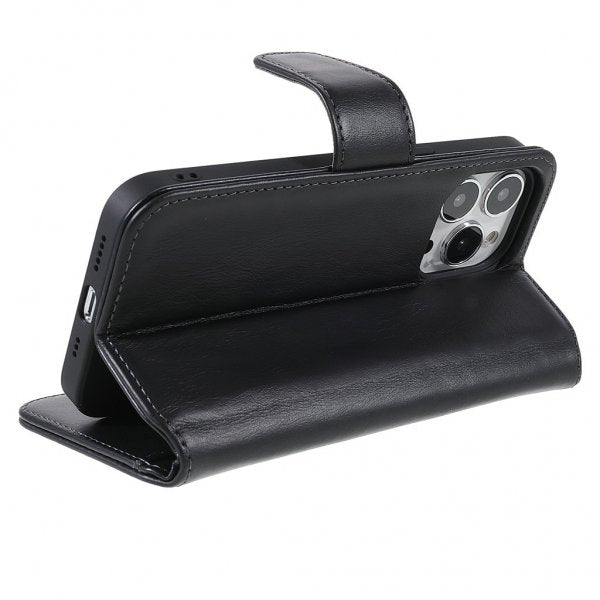 Nordic Covers iPhone 14 Pro Max - Essential Leather -suojakotelo - Raven Black