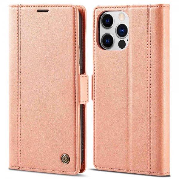 Lc.Imeeke iPhone 14 Pro Max -kotelo korttipidikkeellä, pinkki