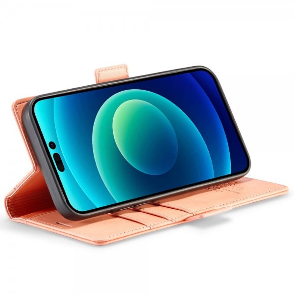 Lc.Imeeke iPhone 14 Pro Max -kotelo korttipidikkeellä, pinkki