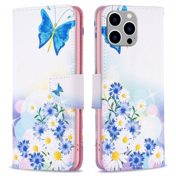 iPhone 14 Pro Max Suojakuori Perhosia ja Kukkia