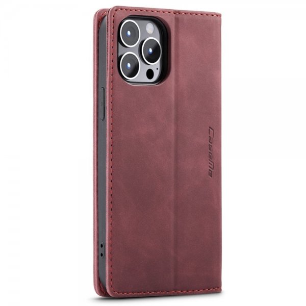 CaseMe iPhone 14 Pro Max -suojakotelo Retro Flip, punainen