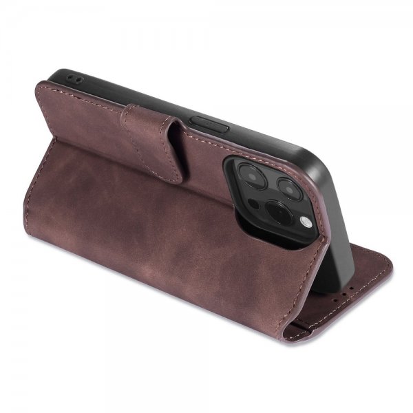 Dg.Ming iPhone 14 Pro Max -suojakotelo, retro, kahvinruskea