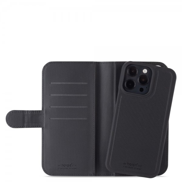 Holdit iPhone 14 Pro Max Suojakotelo Wallet Case Magnet Musta