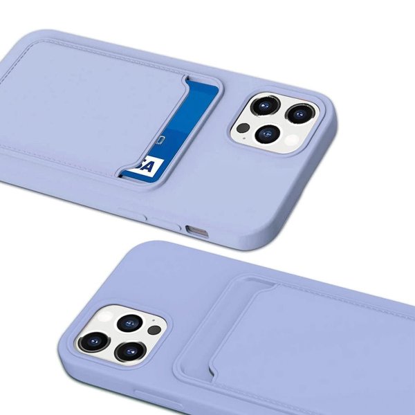 iPhone 14 Pro Max Suojakuori Korttipidike Liila