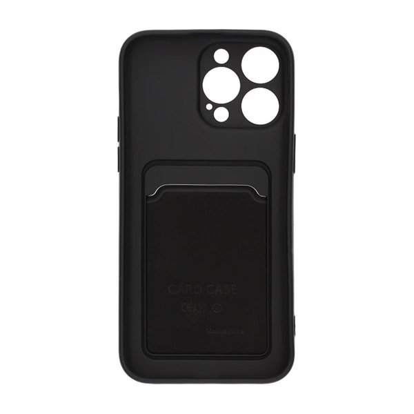 iPhone 14 Pro Max Suojakuori Korttipidikkeellä Musta