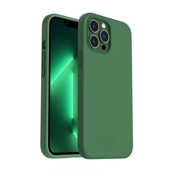 Rvelon iPhone 14 Pro Max Silikonikuori Vihreä