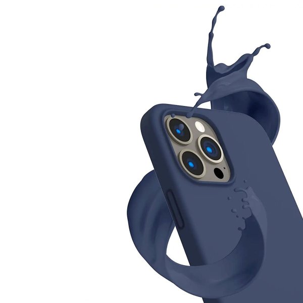 Rvelon iPhone 14 Pro Max -silikonikuori MagSafe, tummansininen