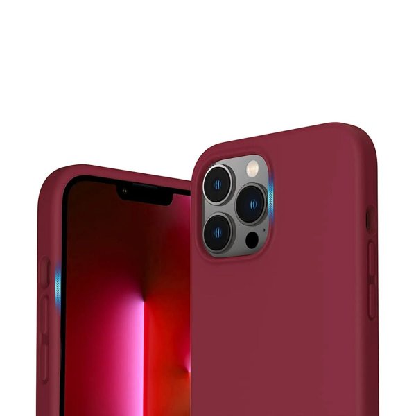 Rvelon iPhone 14 Pro Max Silikonkuori MagSafella, Punainen