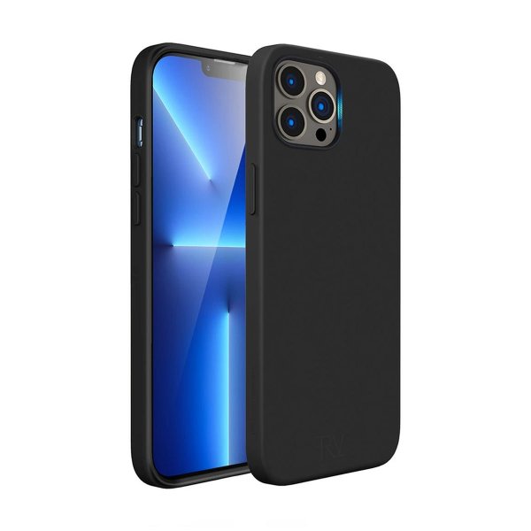 Rvelon iPhone 14 Pro Max -silikonikuori, musta