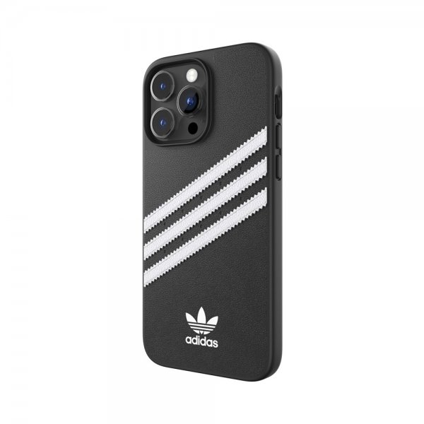 Adidas iPhone 14 Pro Max -kuori 3 Stripes Snap Case, musta/valkoinen