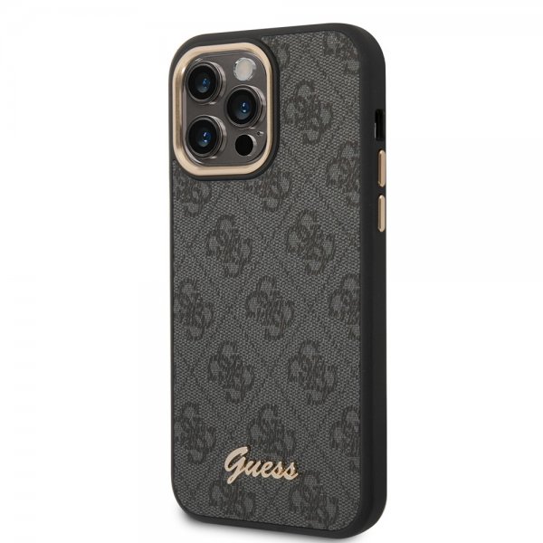 Guess iPhone 14 Pro Max Kuoret 4G Logo Musta