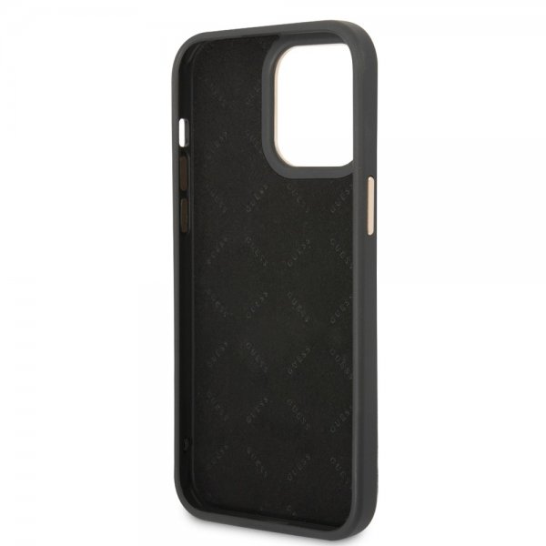 Guess iPhone 14 Pro Max Kuoret 4G Logo Musta
