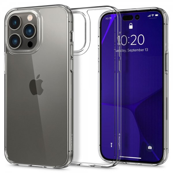 Spigen iPhone 14 Pro Max -suojakuori AirSkin Hybrid Crystal Clear