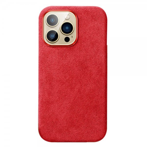 iPhone 14 Pro Max Kuori Alcantara MagSafe Punainen