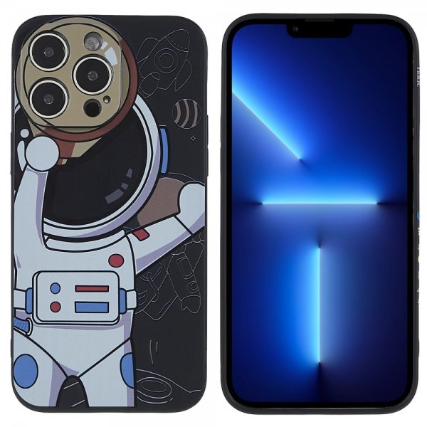 iPhone 14 Pro Max Kuori Astronautti Musta Harmaa