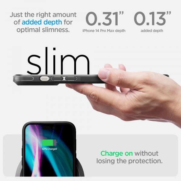 Spigen iPhone 14 Pro Max -suojakuori Cryo Armor Matte Black