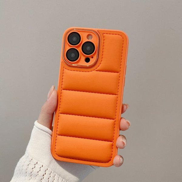 iPhone 14 Pro Max Kuori Down Jacket Design Orange