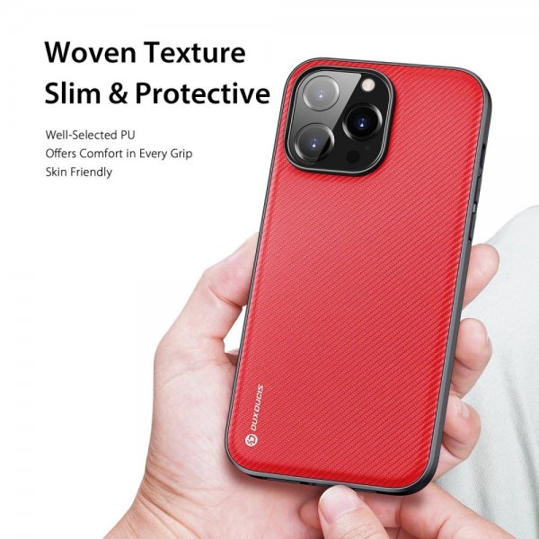 Dux Ducis iPhone 14 Pro Max Kuori FINO-sarja Punainen