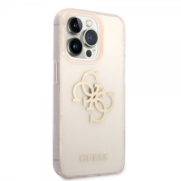 Guess iPhone 14 Pro Max Kuori Full Glitter Kulta